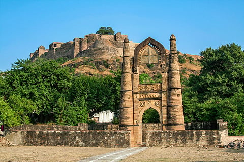 View of Badal Mahal Gate (Darwaza) in Chanderi, Madhya Pradesh, India