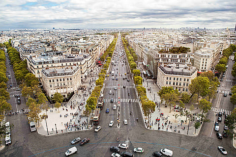 The Champs-Élysées in Paris