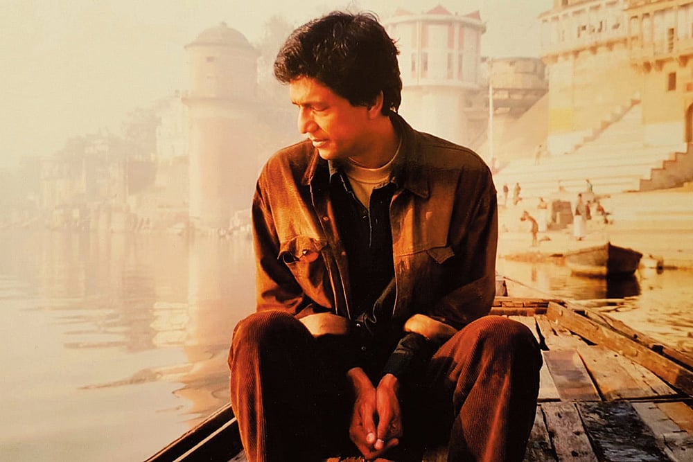 Adil Hussain : Hussain aboard a boat in Varanasi