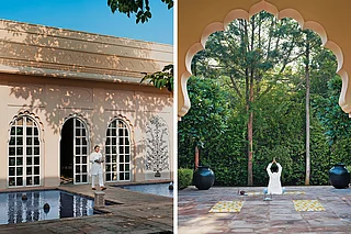 Photos: Anil Chawla : (L-R) Inside the restorative world of ASMI by Oberoi; A morning yoga session in the quiet of nature