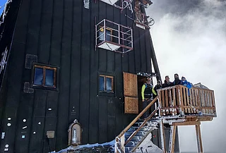 andrea b : Rifugio Capanna Regina Margherita stands at 4,554 metres on Punta Gnifetti in Italy’s Monte Rosa massif