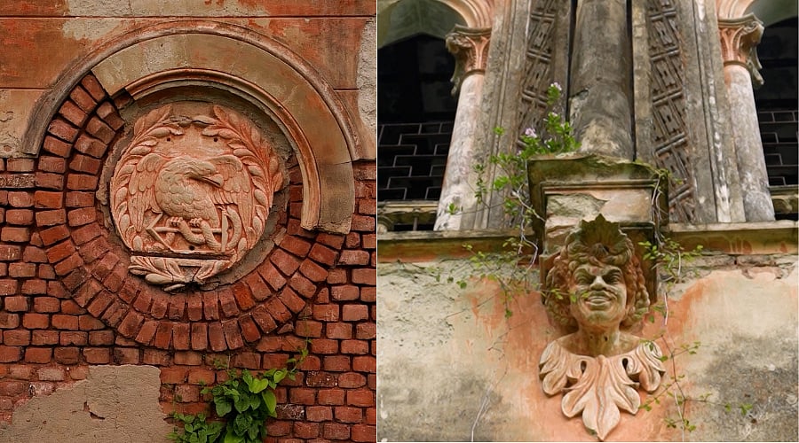 The intricate carvings