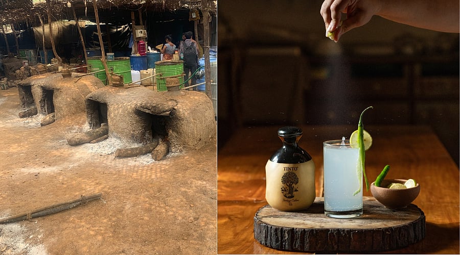 The making of feni, followed by a glass of the much loved drink