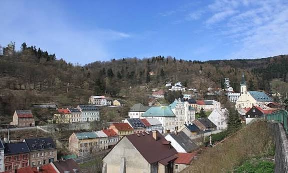 Jáchymov is situated n the foothills of the Ore Mountains