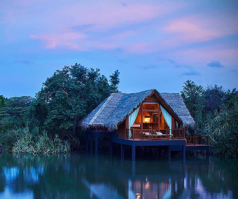 The retreat features 36 dwellings across four habitats, with many offering private plunge pools and dedicated butler service