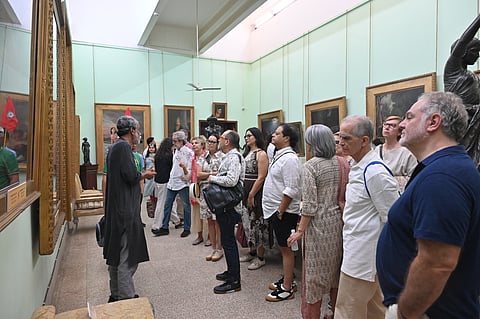 The Ravi Varma room at the Fatehsingh Museum in Vadodara 