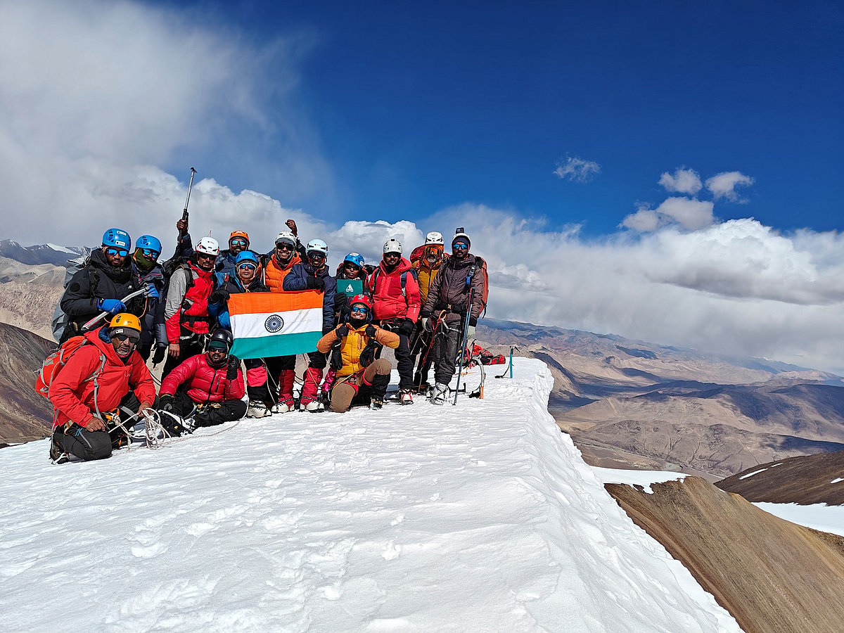 Supplied : Indian mountaineers during the Chang Chenmo Expedition 2026 in Ladakh