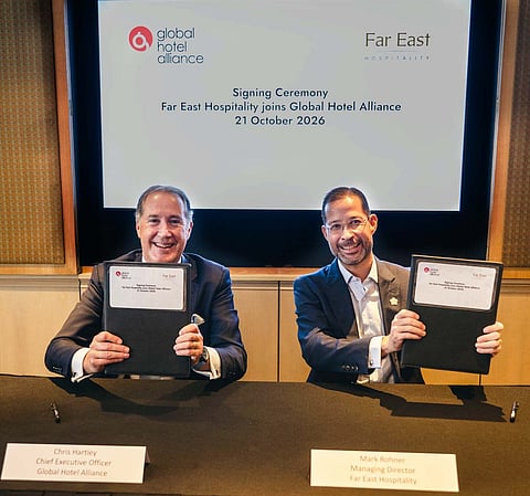 Chris Hartley, CEO, Global Hotel Alliance with Mark Rohner, Managing Director, Far East Hospitality