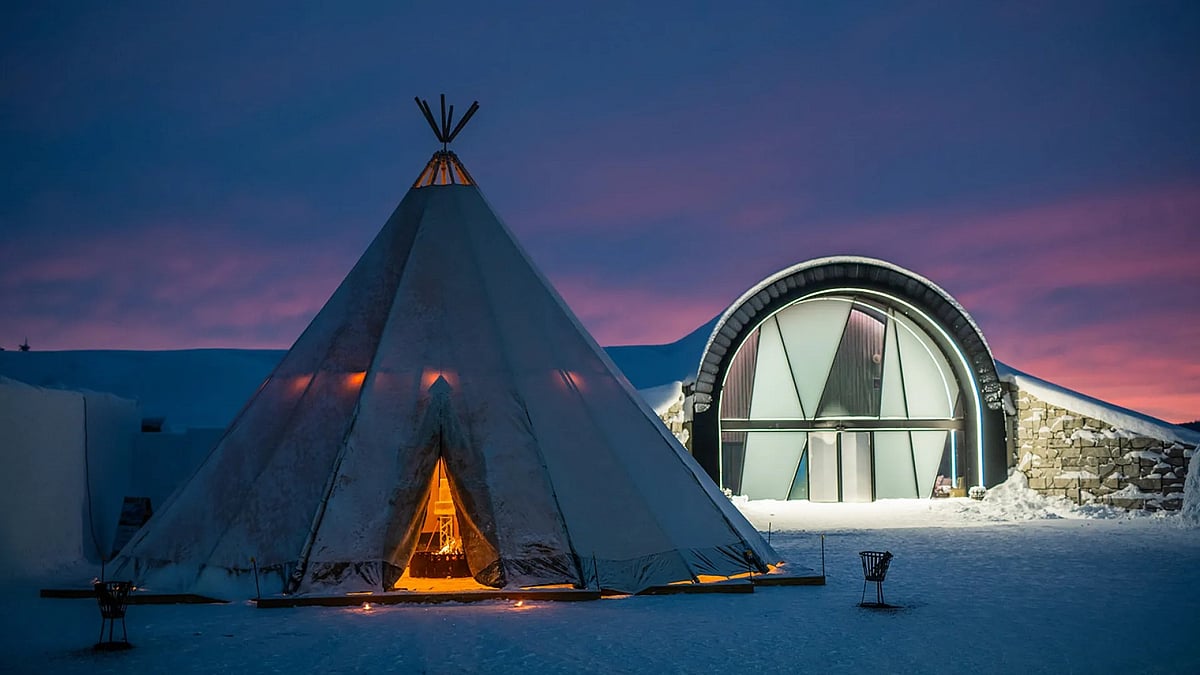 Official Website/icehotel.com : Located in Jukkasjärvi, Swedish Lapland, around 200 km north of the Arctic Circle, ICEHOTEL is rebuilt each winter using ice from the Torne River
