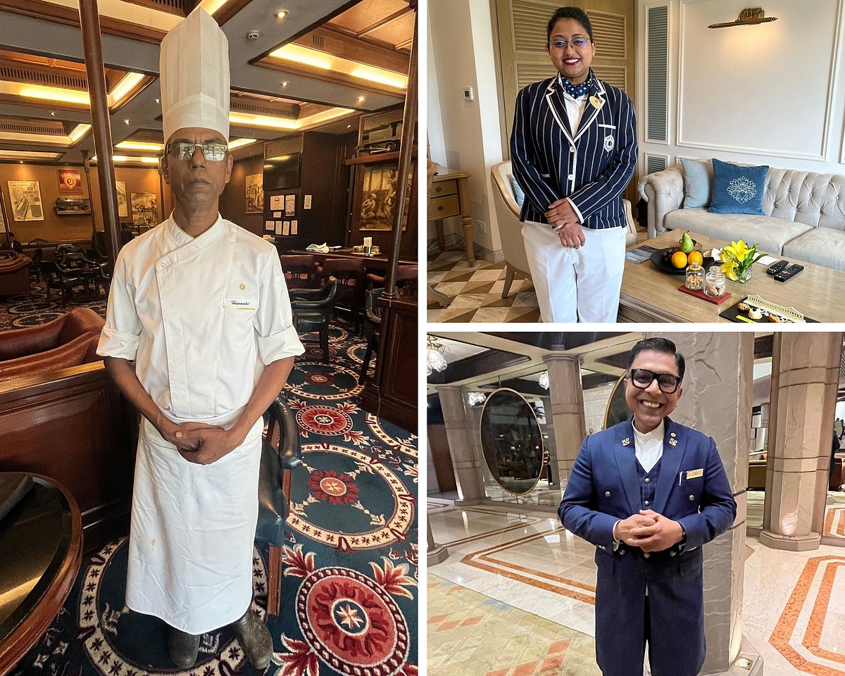 Clockwise from left: Chef Himadri Sekhar Paria; butler Sudeshna; chief concierge Sanjib Ghosh