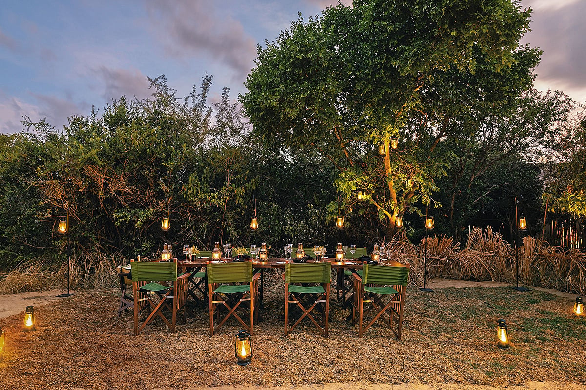 Lantern-lit dinners combine Sri Lankan flavours with Western classics nightly