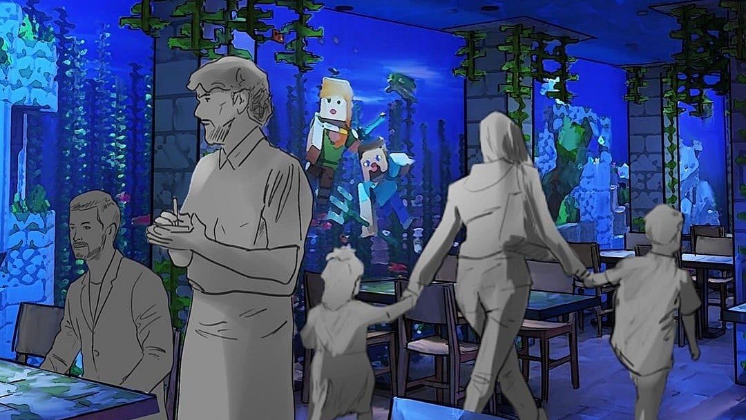 Inspired by Minecrafts Woodland Mansion, the hotels planned bar will serve potion-style drinks, bringing the games fantastical details into a real-world setting