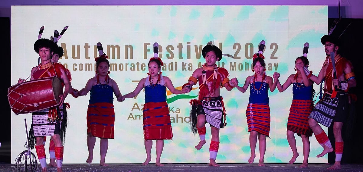 Ao Naga Dance troupe at the Autumn Festival. Credit Akum Pongen