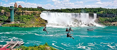 USA Ziplining Along Niagara Falls