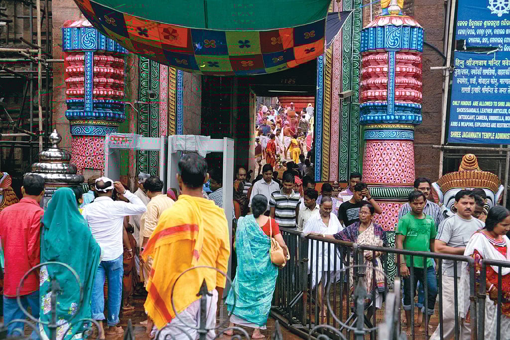 The entrance to the Jagannath Temple in Puri, Odisha