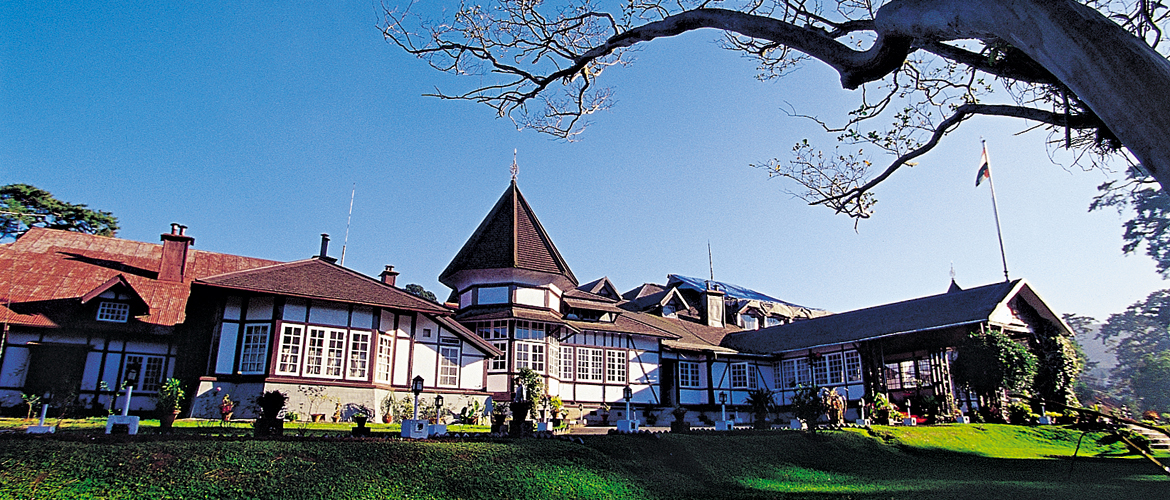 The Raj Bhavan, which epitomises the English cottage design