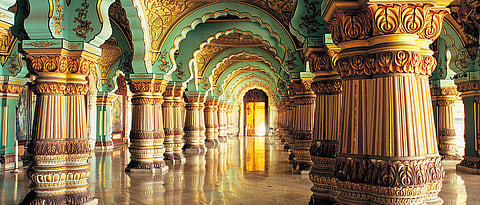Designed by Henry Irwin, Mysore Palace is dominated by domes, turrets and colonnades