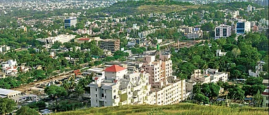 Pune, as seen from a vantage point in the city