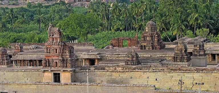 The ancient Virupaksha Temple complex, Hampi - null