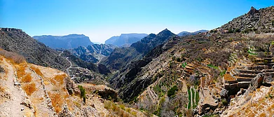 An aerial view of Jabal Akhdar