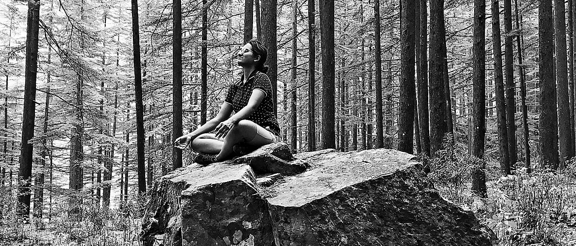 Meditating in the deodar forests of Devalsari