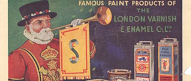 An old label of The London Varnish and Enamel Co. Ltd