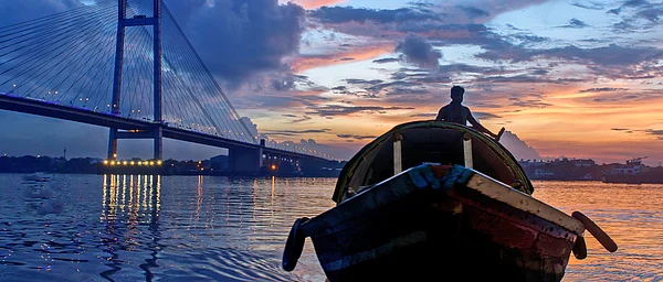 Hooghly river at sunset