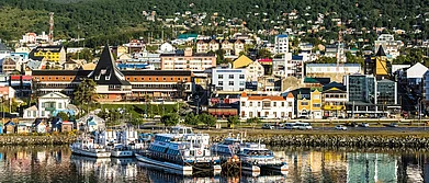 Getty Images : The resort town of Ushuaia at the southern tip of South America