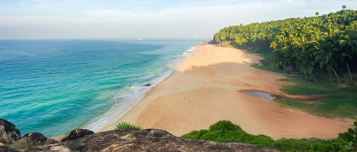 A beautiful beach in Kovalam 