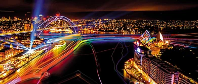 A pan optic glimpse of Sydney in celebration mode