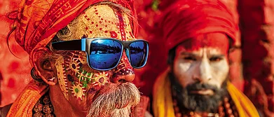 Shutterstock : Sadhus in Varanasi, Uttar Pradesh
