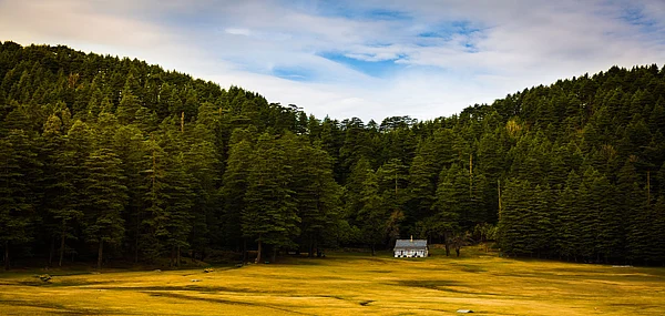 A very serene and a quint little valley, in a far far away place, amidst the woods that touch the sky in Khajjiar