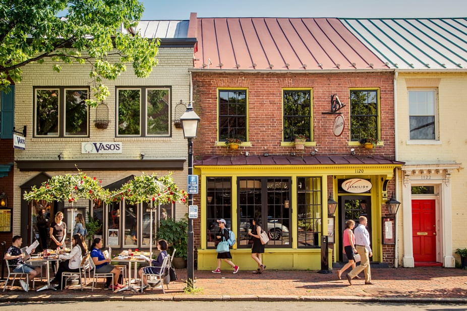 The vibrant streets of Alexandria, Virginia