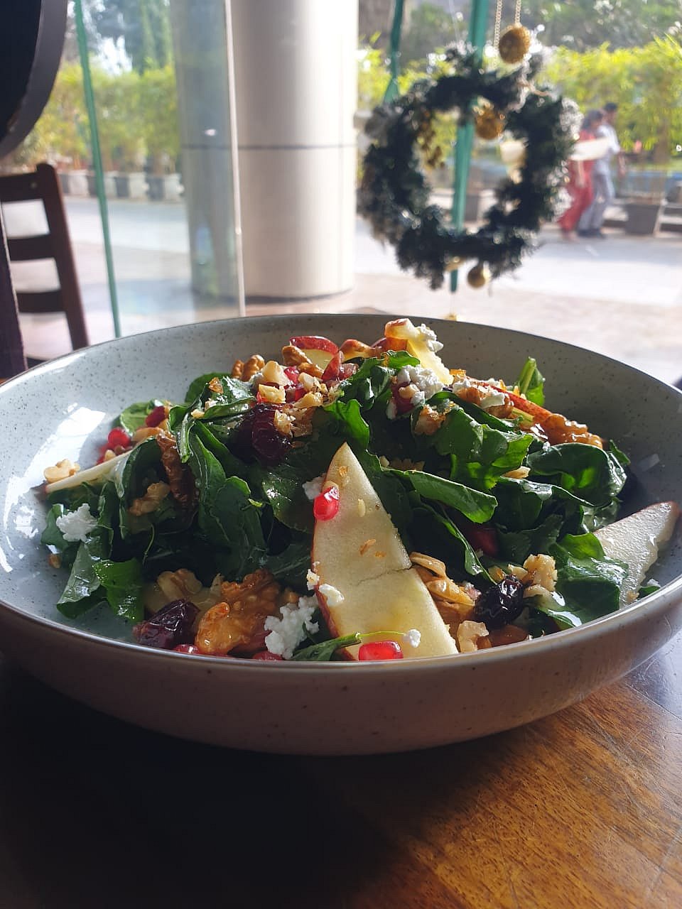 Apple Salad With Walnuts, Cranberries And Pomegranate