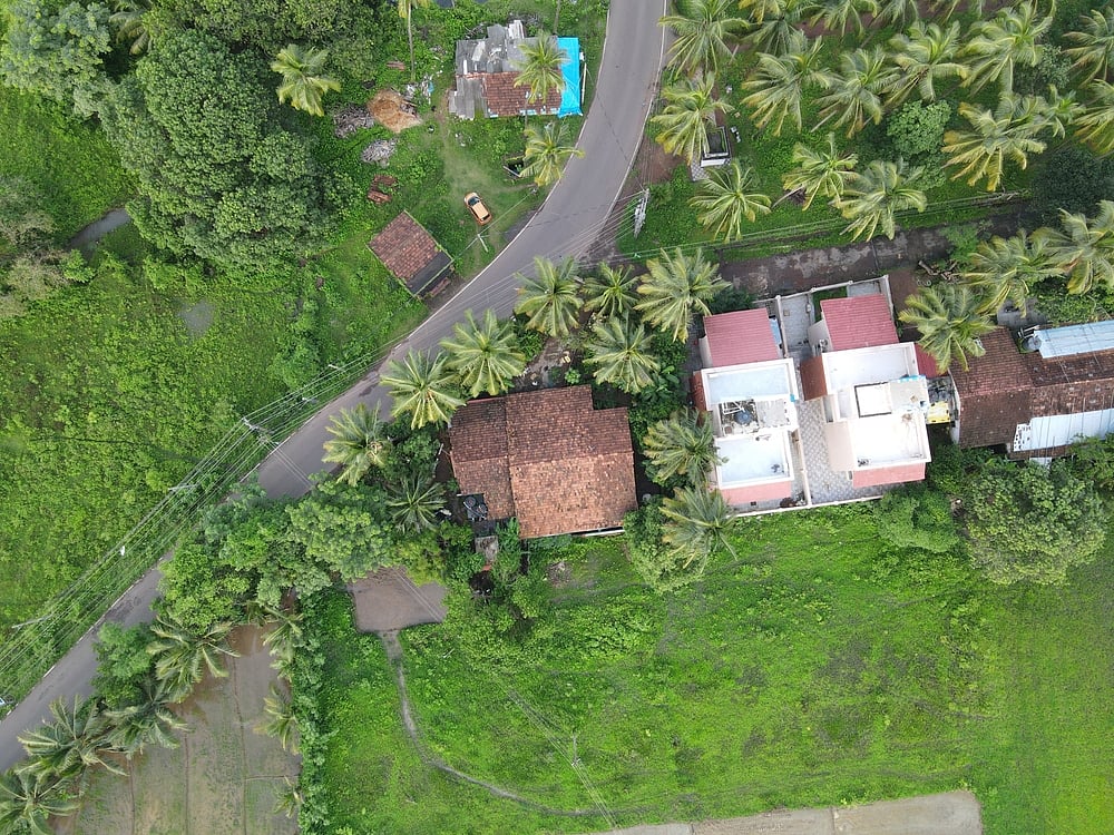 An aerial view of Assagao