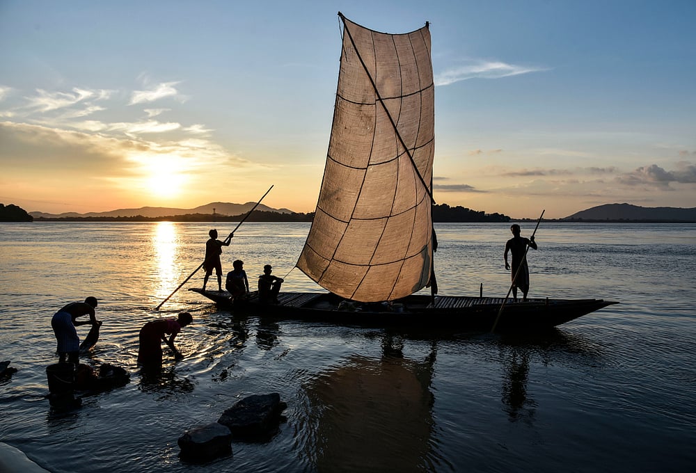 Fishermen on the Brahmaputra