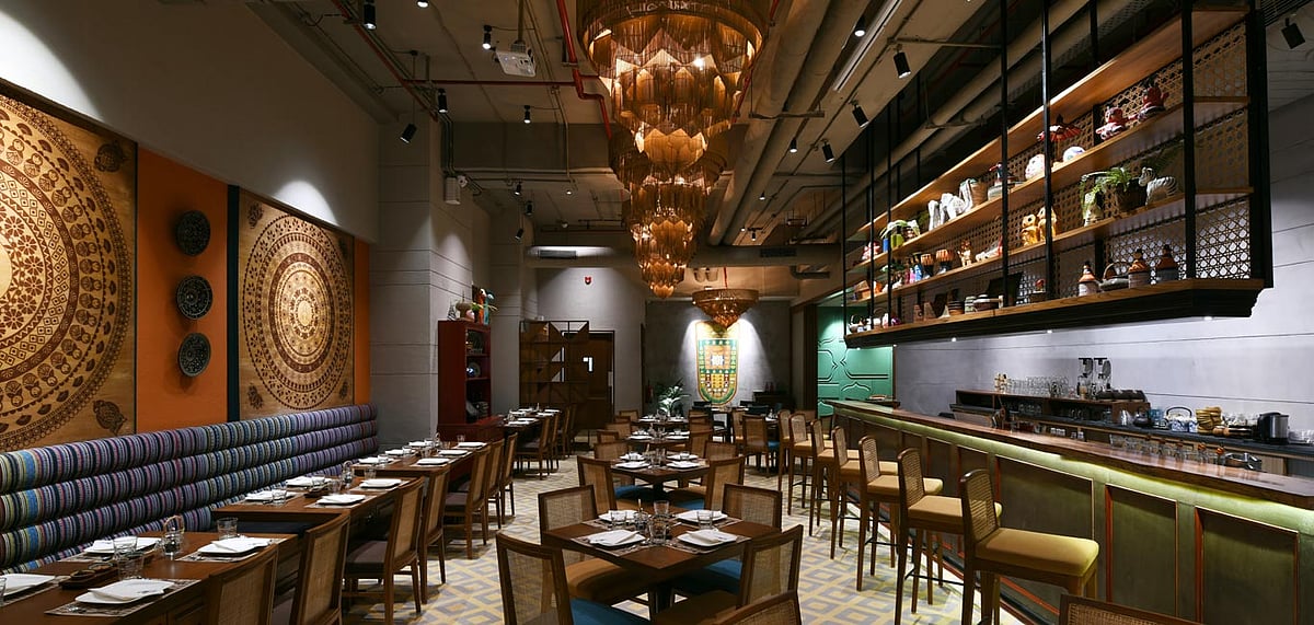 The interiors of Burma Burma in Noida 