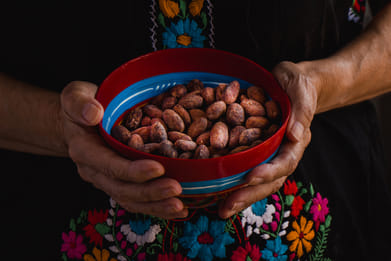 Cacao almost takes the position of a staple food here
