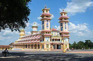 The Cao Dai Holy See is located 4 km east of Tay Ninh in the village of Long Hoa Photo Credit Pixabay