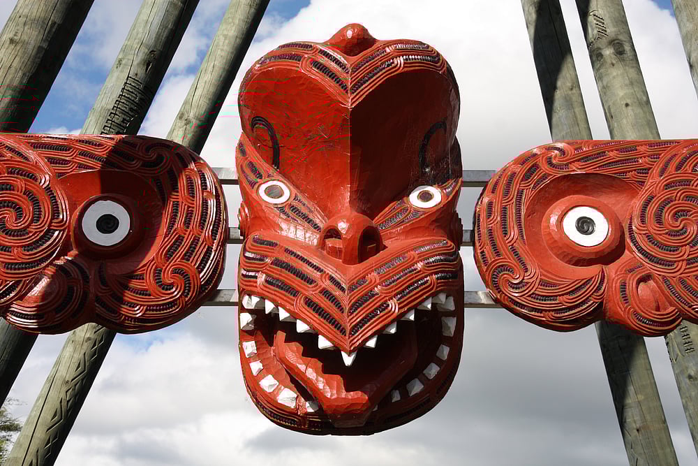 Maori wood carving called Wakhairo 