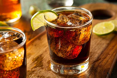 Depositphotos : Cuba Libre or rum and coke is a popular cocktail