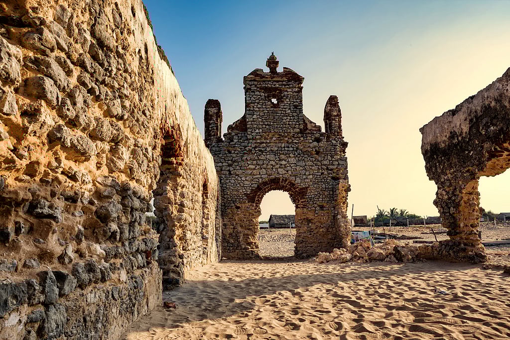 The atmospheric ruins at Dhanushkodi 