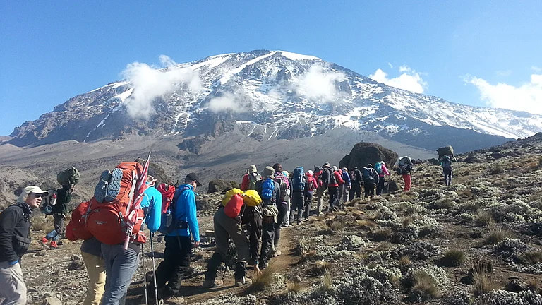 Standing at a height of 5,896m, Mt Kilimanjaro is said to be the tallest freestanding mountain in the world Photo Credit Earth's Edge - null