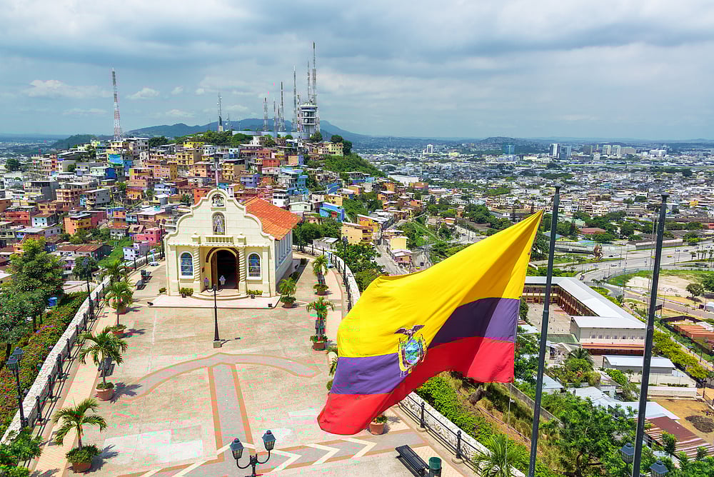 Santa Ana Hill with the city of Guayaquil visible in the background                                                 Shutterstock