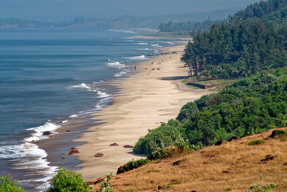 The beach at Ganpatipule in Maharashtra