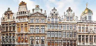 Shutterstock : The buildings at Grand Place are fine examples of baroque architecture
