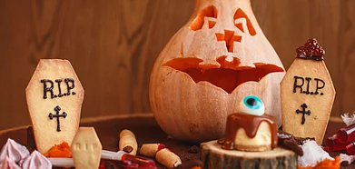 Light up your Halloween party with some pumpkin and candy