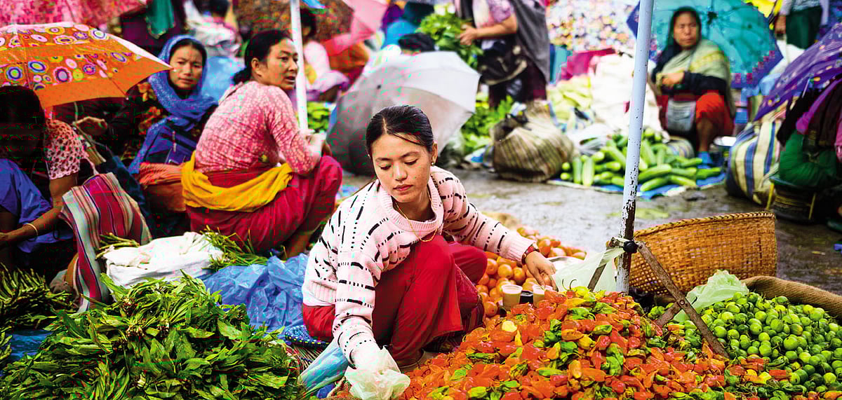 A vendor at the Ima Keithel