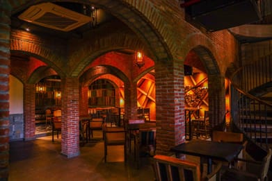 The interiors of the new Hops n Grains outlet in Mohali