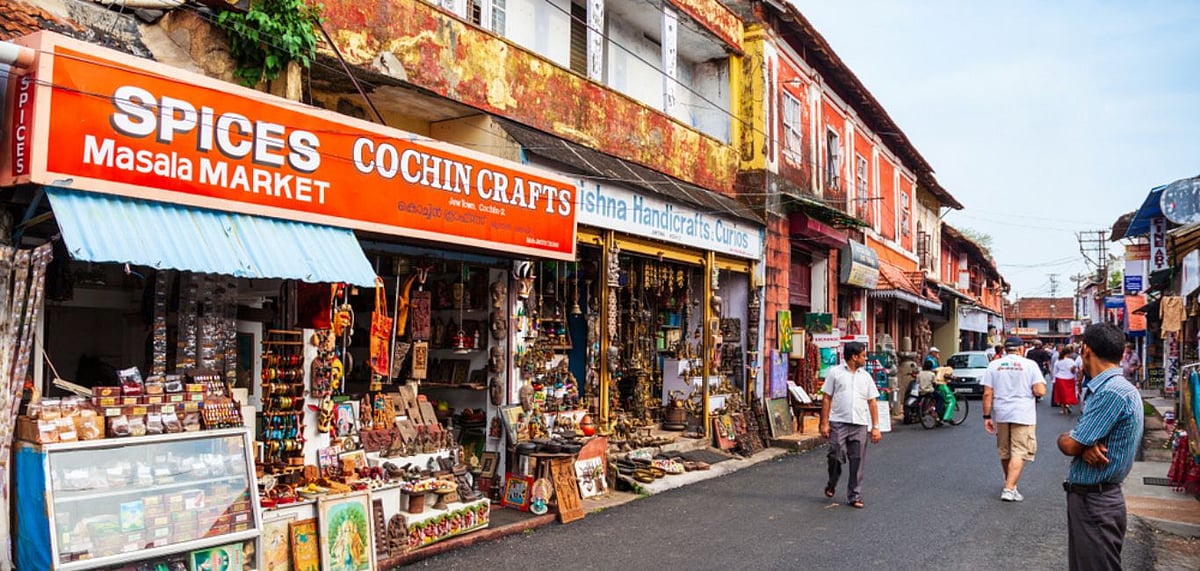 Souvenir & spice shops in Fort Kochi, Photo Credit Saiko3p/Shutterstock